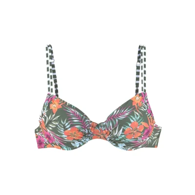 Afbeelding van Venice Beach WIRE Bikinitop olivbedruckt, Dames, Maat: 38xC, Oliv/bedruckt
