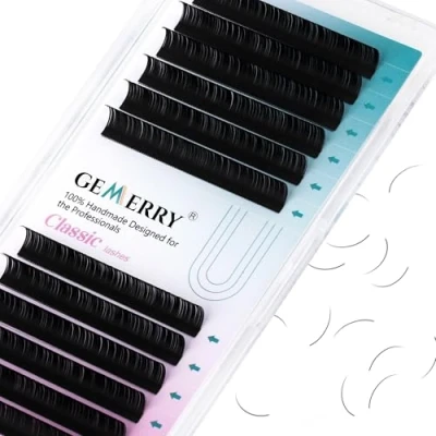 Afbeelding van 13mm Individuele Wimpers Wimperextensions 0.05mm D curl Russische Professioneel Eyelash Extensions door GEMERRY (0.05 13mm)