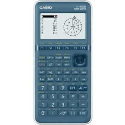 Afbeelding van Casio FX 7400GIII Grafische rekenmachine Cyaan Aantal displayposities: 21 werkt op batterijen (b x h d) 87.5 21.3 180.5 mm