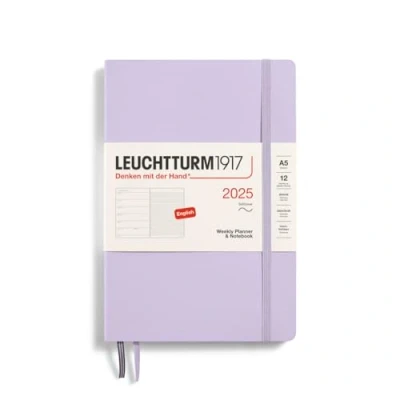 Afbeelding van Leuchtturm1917 Weekly Planner &amp; Notebook A5 12 maanden 2025 Softcover Lilac