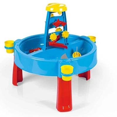 Afbeelding van DOLU Kinderen 3 in 1 zand en waterput met tekentafel buitenspeelgoed tuin multifunctioneel speelstation bureau kleuren blauw