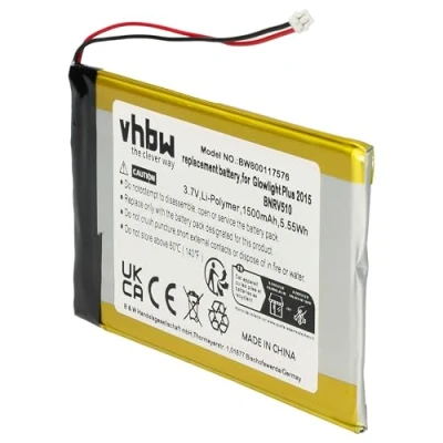 Afbeelding van vhbw 1 x accu compatibel met Kobo Aura H20 eBook Reader eReader (1500mAh, 3,7V, Li Poly)
