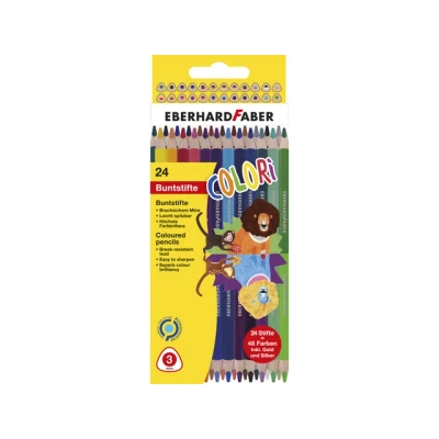 Afbeelding van Eberhard Faber kleurpotloden 2 zijdig 24 stuks 48 kleuren EF 514822