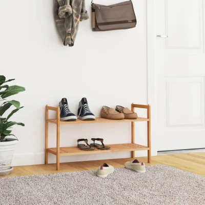 Afbeelding van Schoenenrek 69x27x41 cm massief walnotenhout