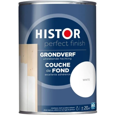 Afbeelding van Histor Perfect Finish Grondverf Grijs Wit Lakverf 250 ml