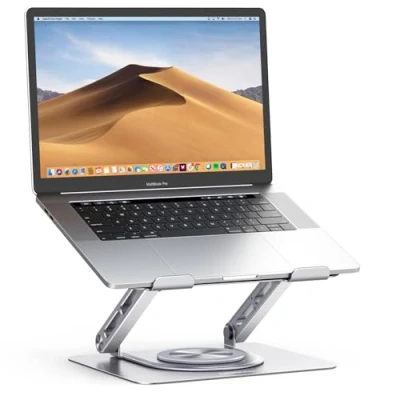 Afbeelding van UGREEN laptopstandaard 360 draaibaar, in hoogte verstelbaar Opvouwbare Ergonomische, geventileerde Notebookstandaard Compatibel met MacBook, alle laptops 10 17,3&quot;