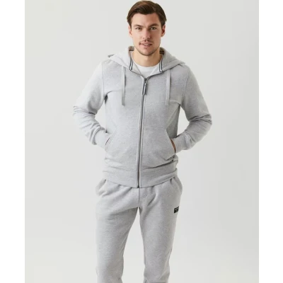 Afbeelding van Vest Björn Borg Men Zip Hood Centre Grijs L