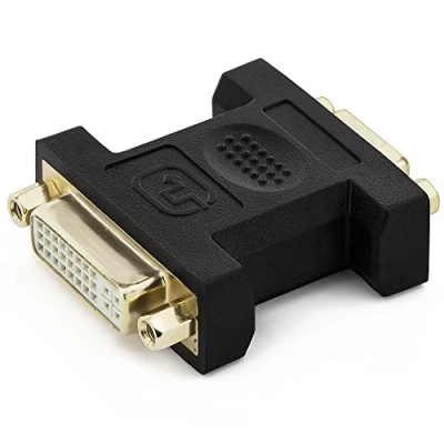 Afbeelding van deleyCON DVI I naar VGA Koppeladapter Bus 2 Kabels Verbinden Vergulde Plug Contacten Zwart
