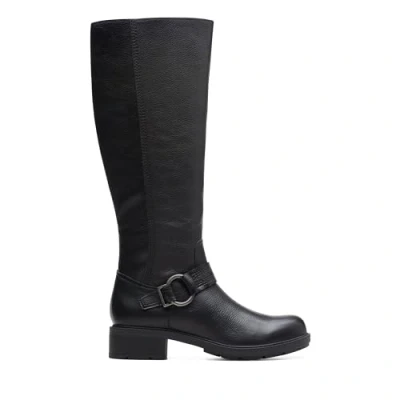 Afbeelding van Clarks Hearth Rae Modieuze dameslaarzen, zwart leer, 36 EU, leder, EU
