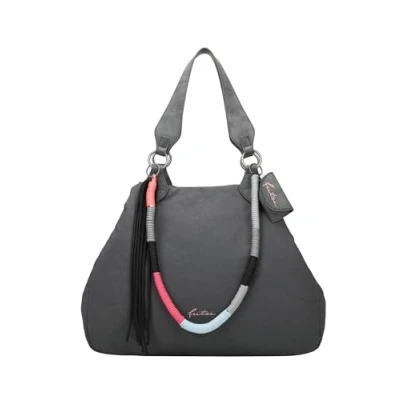 Afbeelding van Fritzi aus Preußen Izzy Medium Limited Leo Rainbow Sky Shopper Soft Anthra Donkergrijs