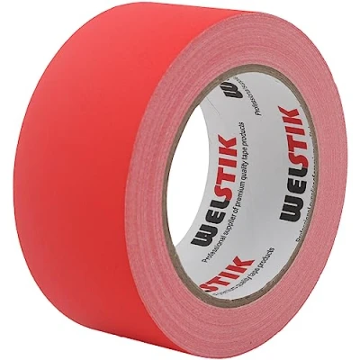 Afbeelding van WELSTIK Dunne Gaff Tape 50MM*30.2M Gaffa Matt Doek Tape, Rood