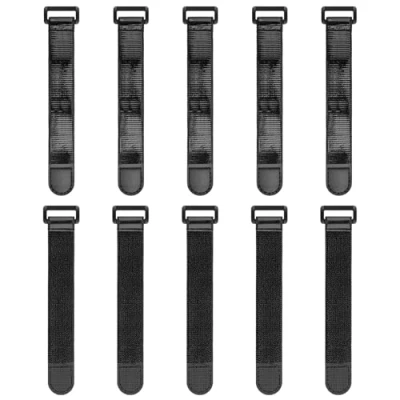 Afbeelding van Trilancer Elastische Bevestigingsriemen met Antislipstroken,15cmx2.5cm(10Pack) Zware Multifunctionele Haak en Lusriemen voor Verlengsnoeren,Kabel,Touwen,Slangen,Fiet,Broekophouder,Garage Werkplaat