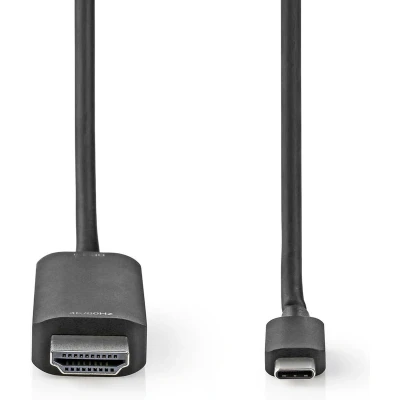 Afbeelding van USB C naar HDMI kabel Nedis 2 meter (4K@60Hz, Vernikkeld, Alt modus)