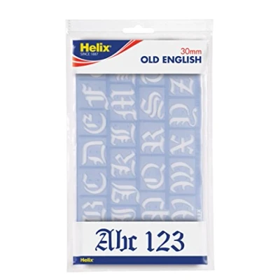 Afbeelding van Lettersjabloon old english H28