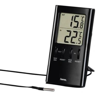 Afbeelding van Hama Lcd Thermometer T 350 Zwart