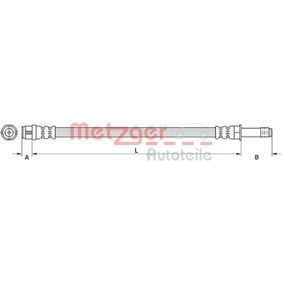 Afbeelding van METZGER 4110886 Remslang 423mm
