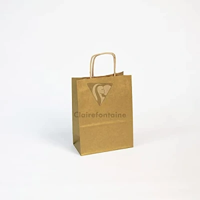 Afbeelding van Clairefontaine 395605C verpakking (met 25 geschenkzakjes, kraftpapier, 18 x 7 24 cm, ideaal voor je cadeaus) stuks goud