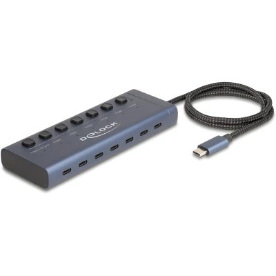 Afbeelding van Delock USB 5 Gbps Hub mit 7 Type C™ Ports Schalter davon 6 x