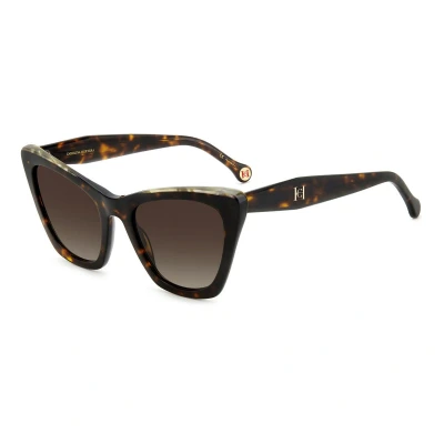 Afbeelding van Carolina Herrera Donna HER 0129/S C9K/HA Occhiali da sole Acetato Havana Marrone Cat Eye Sfumato