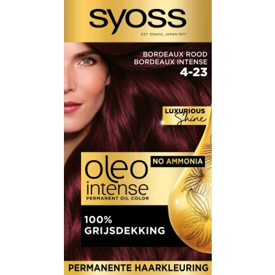 Afbeelding van 3x Syoss Oleo Intense 4 23 Bordeaux Rood Haarverf