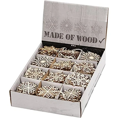 Afbeelding van Ornamenten, d: 7 cm, dikte 0,3 mm, 200 stuks, triplex