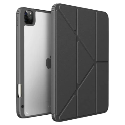 Afbeelding van Apple iPad Pro 11 (2020) Hoes: Uniq Moven Case Bookcase Charcoal (Grey) TPU Tablet Hoezen