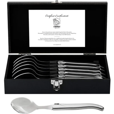 Afbeelding van Laguiole Style de Vie Luxury Line set van 6 Lepels RVS