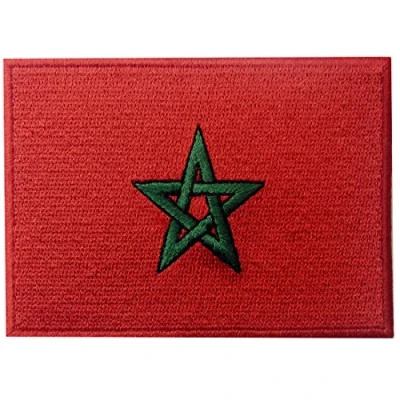 Afbeelding van Marokkaanse vlag geborduurde patch om op te strijken/naaien