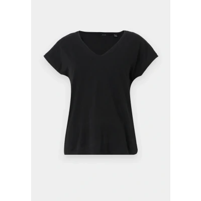 Afbeelding van Vero Moda Vmluna Vneck TEE Tshirt basic, Dames, Maat: Medium, Black