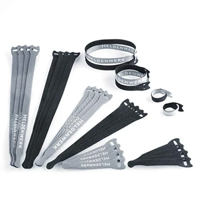 Afbeelding van HELDENWERK klittenband kabelbinders hersluitbaar I herbruikbaar klittenbandsluiting kabelbinders, klittenbandkabelbinders, set van 30 stuks