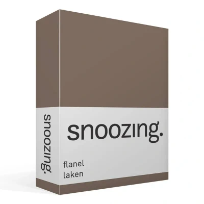 Afbeelding van Snoozing Flanel Laken Tweepersoons 200x260 cm Bruin