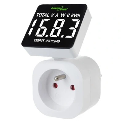 Afbeelding van GreenBlue GB620 E Energiemeter Wattmeter met scherm Verbruiksmeter 16A max. 3680W Elektriciteitsmeter Energiekosten type 220 240V