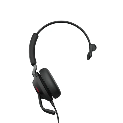 Afbeelding van Jabra Evolve2 40 SE bedrade noise cancelling mono headset met 3 microfoongesprekstechnologie en USB C kabel MS Teams gecertificeerd, werkt alle andere platforms zwart