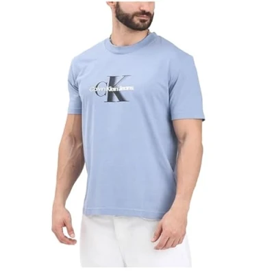 Afbeelding van Calvin Klein Jeans Monologo Shift TEE Tshirt print, Heren, Maat: XS, Tempest