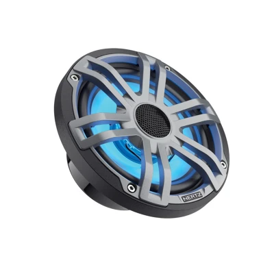 Afbeelding van Hertz HEX 6.5 Inch marine speaker S LD G met RGB LED, Grijze behuizing 100 Watt (Set van 2)