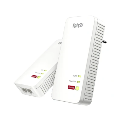 Afbeelding van AVM FRITZ!Powerline 1240 AX WLAN set (Gigabit Powerline met Wi Fi 6, access point, ideaal voor media streaming, HD video&#039;s, internet TV, 1.200 Mbit/s, Duitstalige versie)