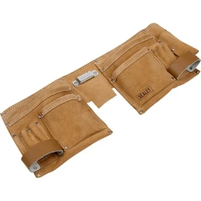 Afbeelding van Sealey Dubbele Pouch Lederen Tool Riem STBL01