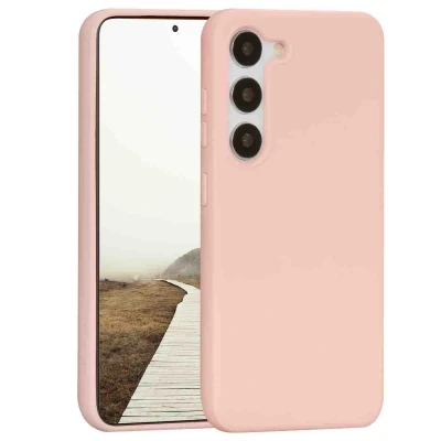 Afbeelding van Samsung Galaxy S23 Plus Hoesje Gerecycled Siliconen en TPU (zacht) dbramante1928 Softcase/Backcover Roze Telefoonhoesje