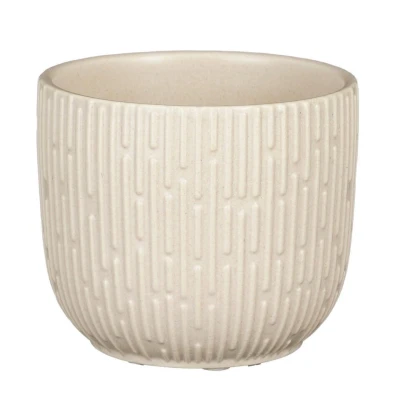 Afbeelding van Mica Decorations Plantenpot keramiek mat wit D11/H9 cm