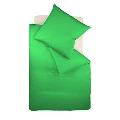 Afbeelding van Fleuresse Colours beddengoed, effen mako satijn, grasgroen, 200 x cm