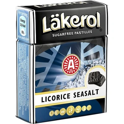 Afbeelding van Seasalt Licorice suikervrije pastilles van Laekerol 4 x 23 g (stevia)