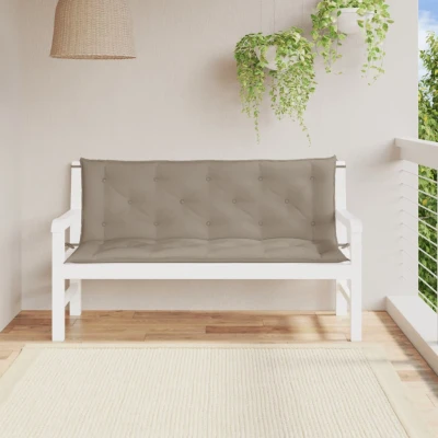 Afbeelding van Tuinbankkussens 2 st 150x50x7 cm oxford stof taupe