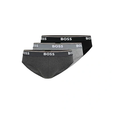 Afbeelding van BOSS Classic Regular Fit Stretch Slips voor heren, Grijs/Houtskool/Zwart, XL