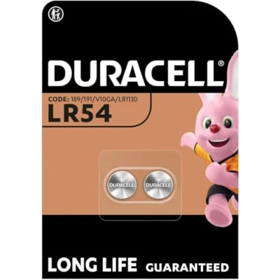 Afbeelding van 2 x Duracell LR54 (1 blister met batterijen) batterijen (LR1130/V10GA/189/191)