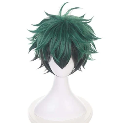 Afbeelding van HIROAKIYA Deku Izuku Midoriya Wig, MHA My Hero Academia Cosplay Wig with Cap