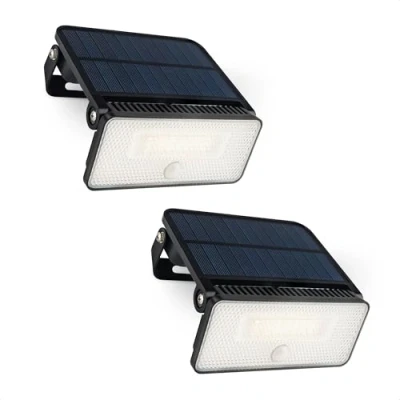 Afbeelding van Brendz Solar Buitenlamp Bewegingssensor, 1000 Lumen, IP54 Waterbestendig, 3 Lichtmodi, Wandlamp Buiten, LED Breedstraler met 2 Stuks Paso