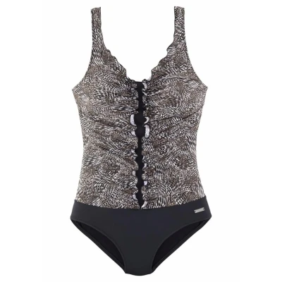 Afbeelding van Lascana Badpak met trendy animal print en modellerend effect