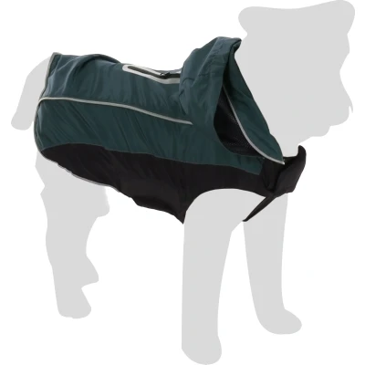Afbeelding van Hondenjas met Verwijderbare Kap Stijlvolle en Beschermende Groene Jas Groen / Rug 35cm I Hals 34 40cm Borst 52 58cm