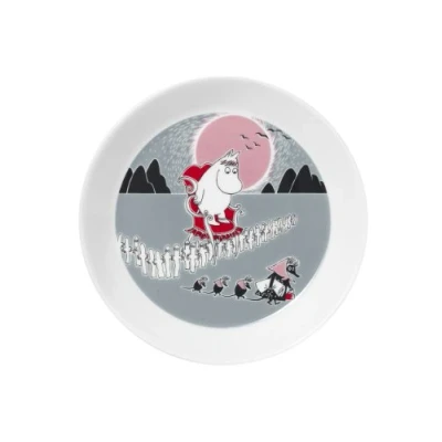 Afbeelding van Arabia Moomin Adventure Moving ontbijtbord 19 cm Grijs