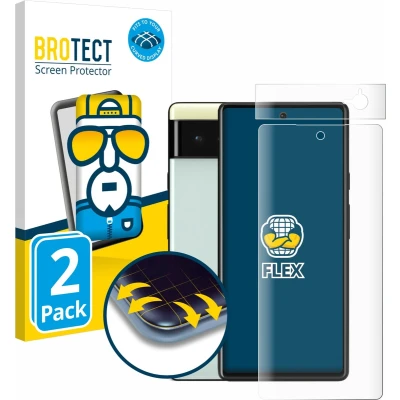 Afbeelding van BROTECT Screenprotector voor Google Pixel 6 (Voor+Camera) Folie Beschermfolie transparant volledig dekking (2 Stuks)